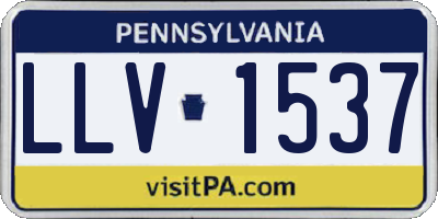 PA license plate LLV1537
