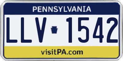 PA license plate LLV1542