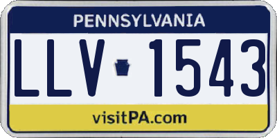 PA license plate LLV1543