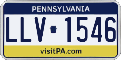 PA license plate LLV1546
