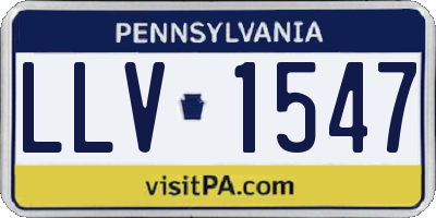 PA license plate LLV1547