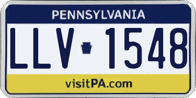 PA license plate LLV1548