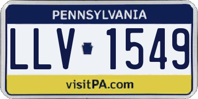 PA license plate LLV1549