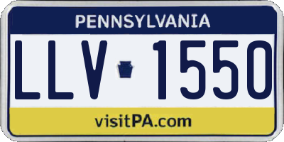 PA license plate LLV1550