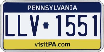 PA license plate LLV1551