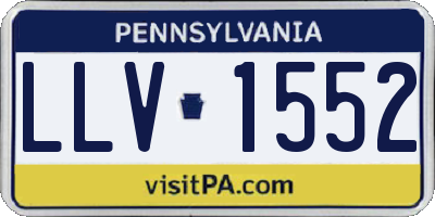 PA license plate LLV1552