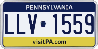 PA license plate LLV1559