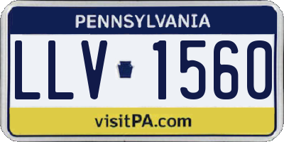 PA license plate LLV1560
