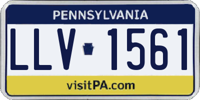 PA license plate LLV1561