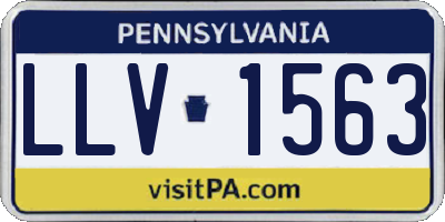 PA license plate LLV1563