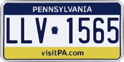 PA license plate LLV1565