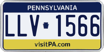 PA license plate LLV1566