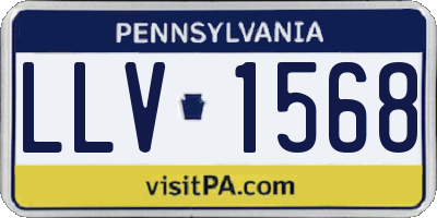 PA license plate LLV1568