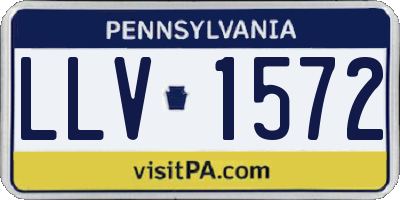 PA license plate LLV1572