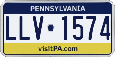 PA license plate LLV1574