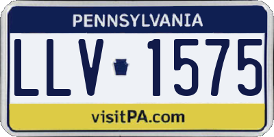 PA license plate LLV1575