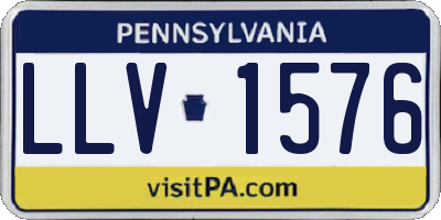 PA license plate LLV1576