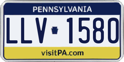 PA license plate LLV1580