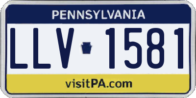 PA license plate LLV1581