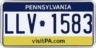 PA license plate LLV1583