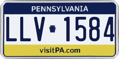 PA license plate LLV1584