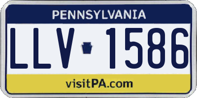 PA license plate LLV1586