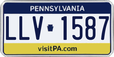 PA license plate LLV1587