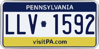PA license plate LLV1592