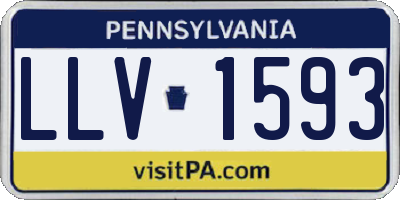 PA license plate LLV1593