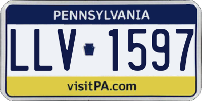 PA license plate LLV1597