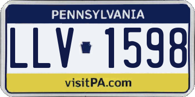 PA license plate LLV1598