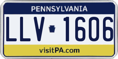 PA license plate LLV1606