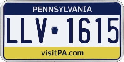 PA license plate LLV1615