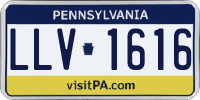 PA license plate LLV1616