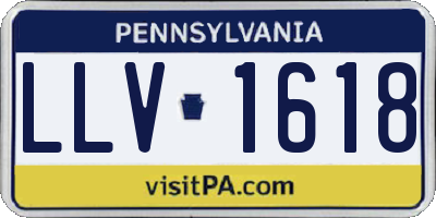 PA license plate LLV1618