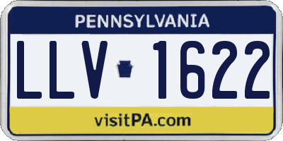PA license plate LLV1622
