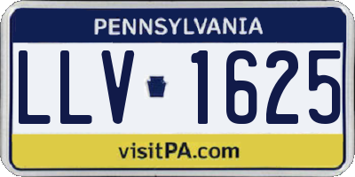 PA license plate LLV1625
