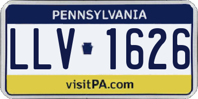 PA license plate LLV1626