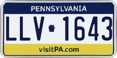 PA license plate LLV1643