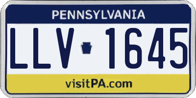 PA license plate LLV1645