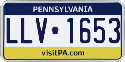 PA license plate LLV1653