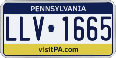 PA license plate LLV1665
