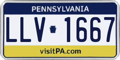 PA license plate LLV1667