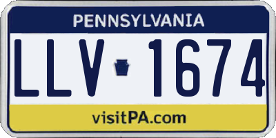 PA license plate LLV1674