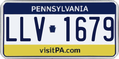 PA license plate LLV1679