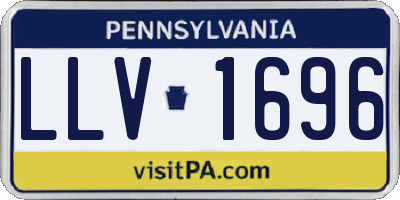 PA license plate LLV1696
