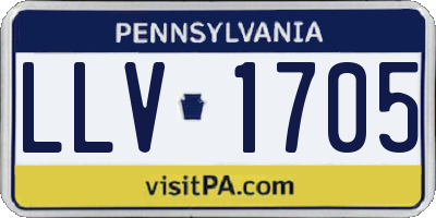 PA license plate LLV1705