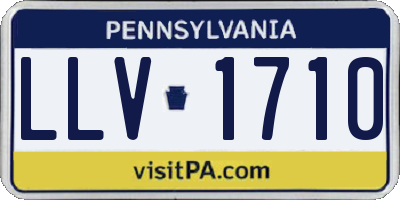 PA license plate LLV1710