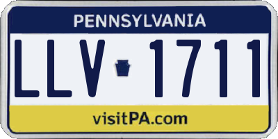 PA license plate LLV1711