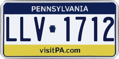 PA license plate LLV1712